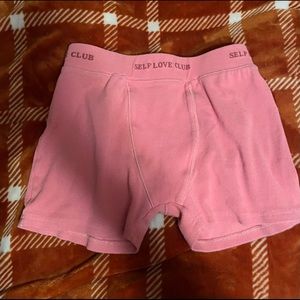 pink self love club womens boxers